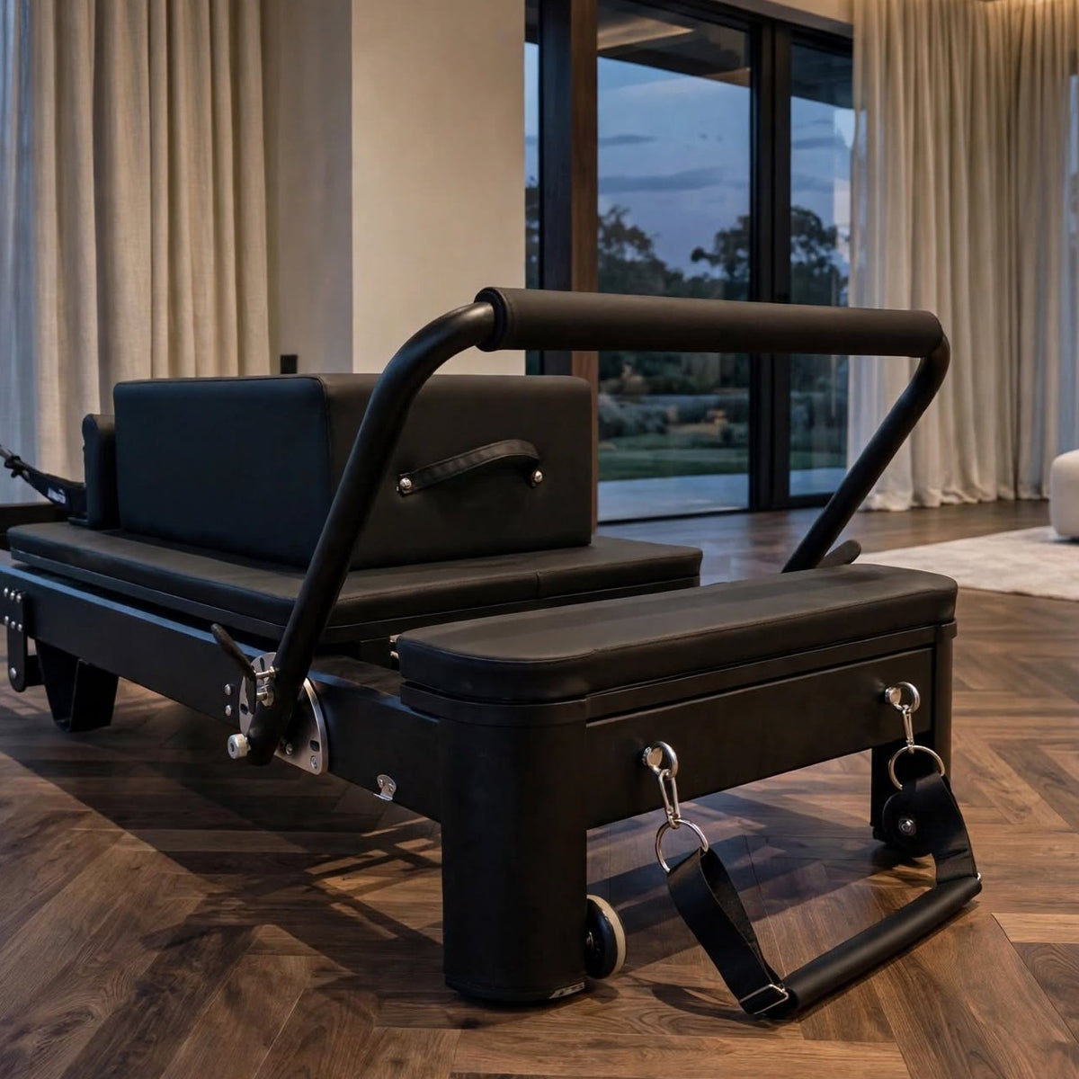 The Pearl Foldable Noir V3 - Foldable Reformer Pilates Machine