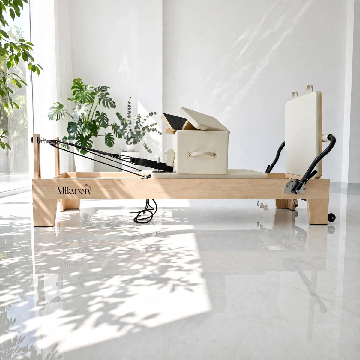 The Maple Studio Creme V3 - Studio Reformer Pilates Machine