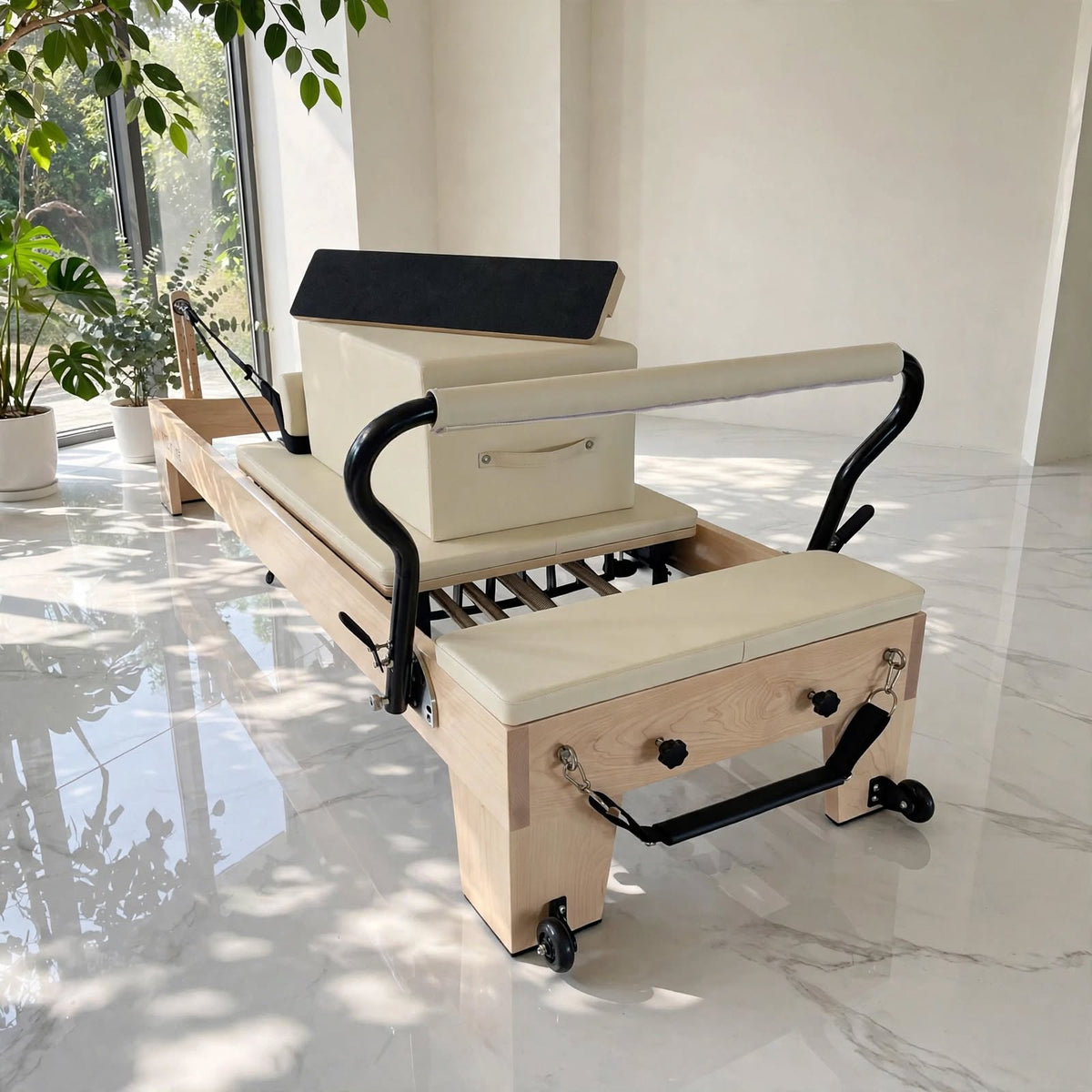The Maple Studio Creme V3 - Studio Reformer Pilates Machine