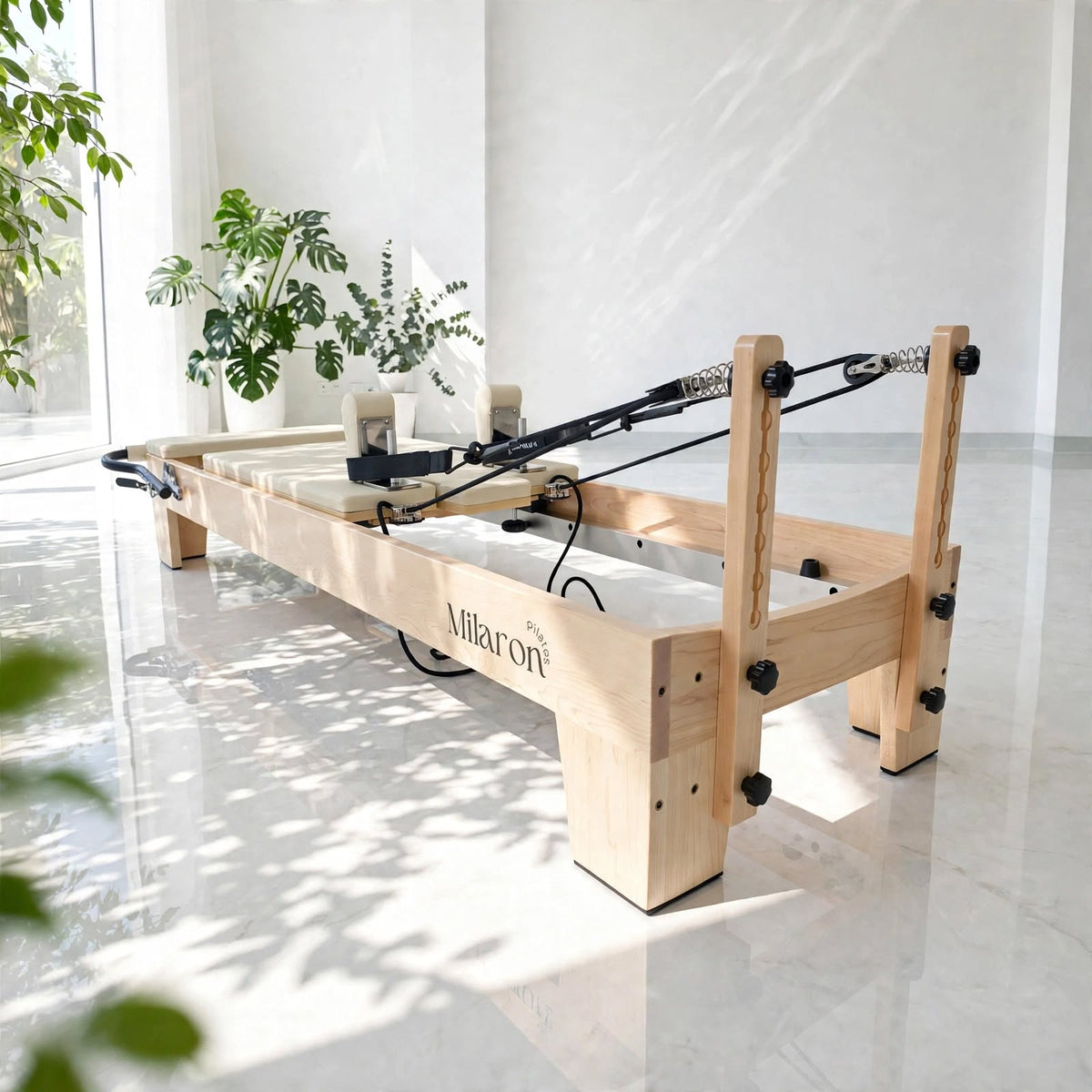The Maple Studio Creme V3 - Studio Reformer Pilates Machine